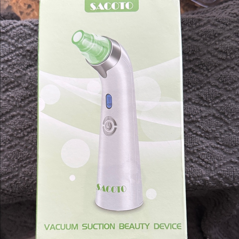 Silver and Green Vacuum Suction Skincare Tool